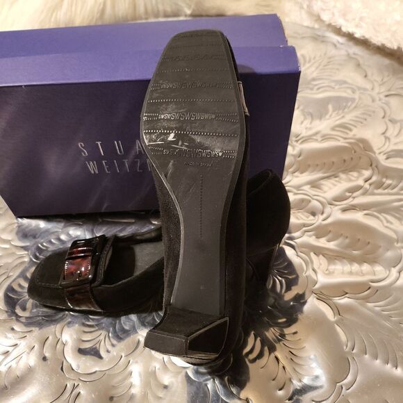 Stuart Weitzman authentic leather uppers,and insoles,black,suede,tortoise - Picture 6 of 8